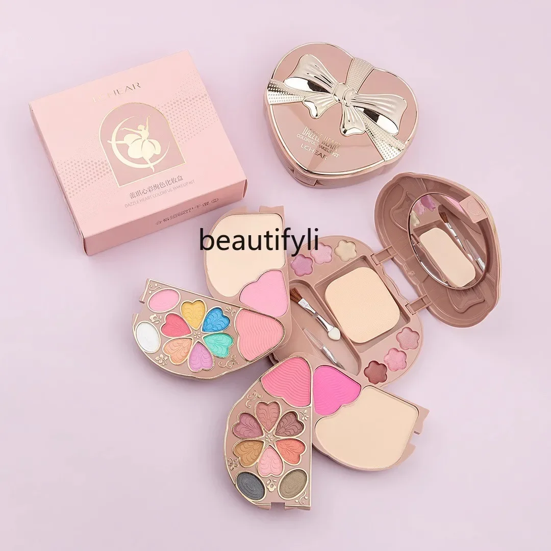 

Plant eyeshadow, non-toxic blush, lip gloss, three-layer integrated plate, special for stage performances