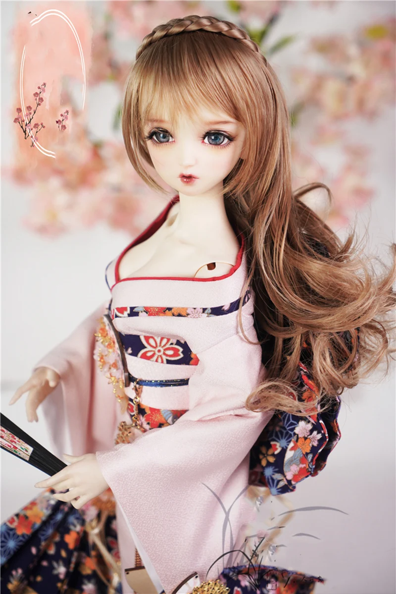 เครื่องแต่งกายแบบโบราณ1/3 1/4ชุดกิโมโน BJD แบบญี่ปุ่นสำหรับ SD13 bjd/sd MSD C2191เครื่องประดับตุ๊กตาเด็กผู้หญิง