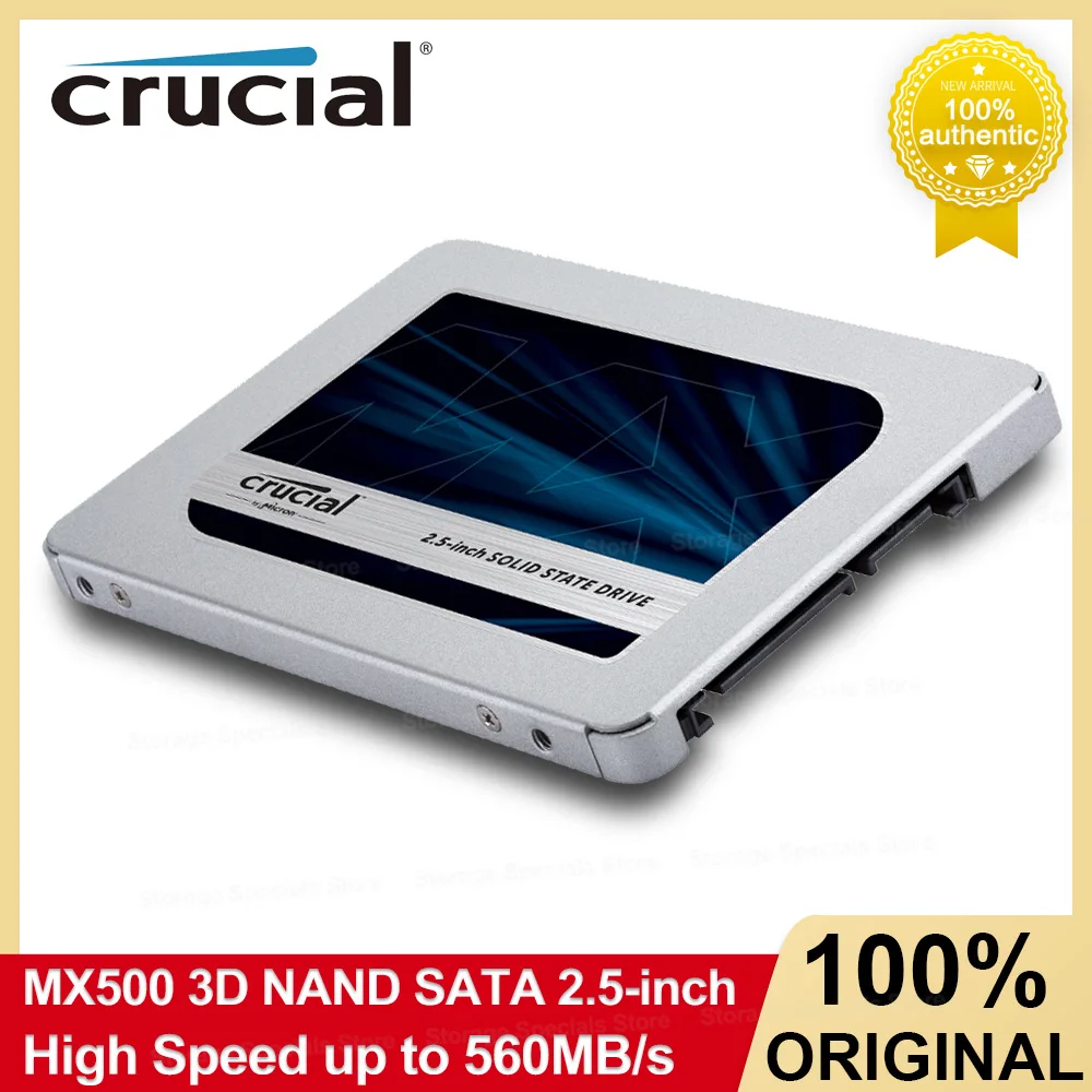 Crucial MX500 SSD SATA 2.5-inch 3D NAND up to 560MB/s speed 500G 1TB 2TB 4TB Internal SSD Solid State Drive For Laptop Hard Disk