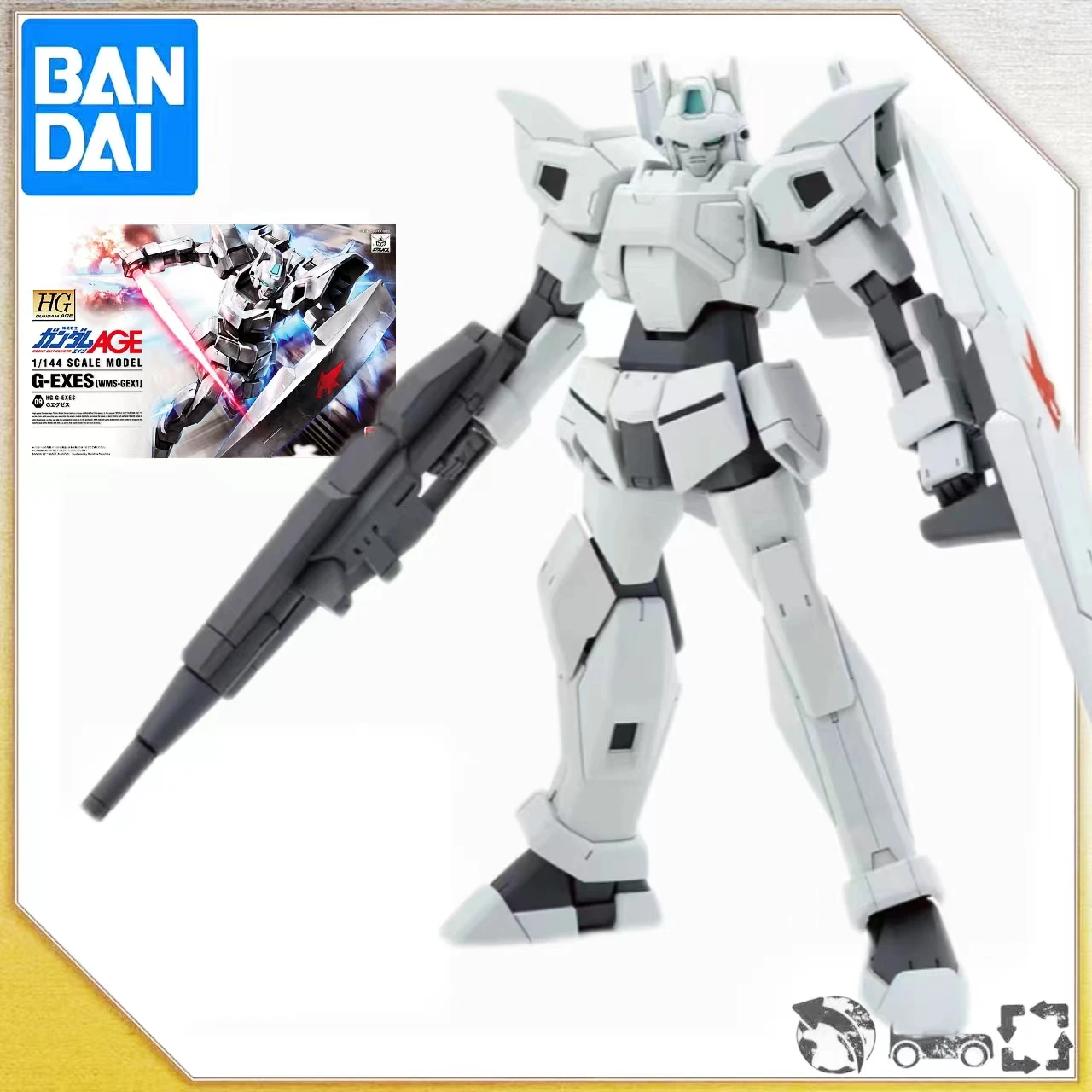 

Bandai Original GUNDAM Anime Model HG AGE Series 1/144 G-EXES WMS-GEX1 Action Figure Model Assembly Toys Children Gifts For