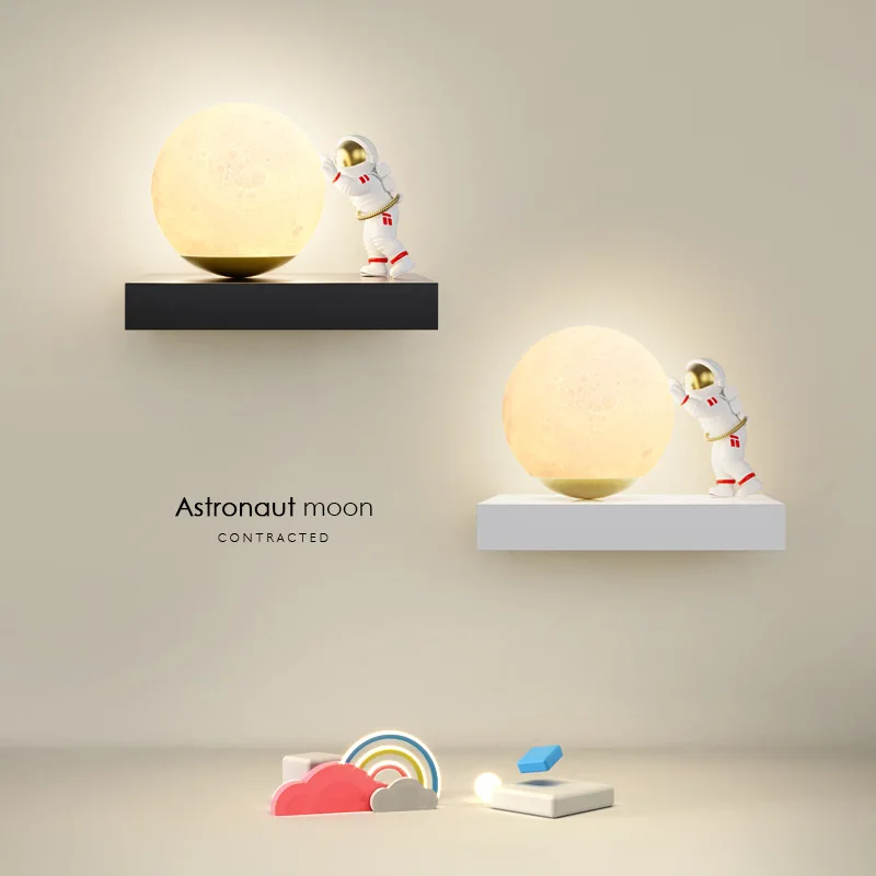 

Modern Astronaut Profiling Wall Light Childern Room LED Creative Decor Bedside Light Indoor Wall Lamp For Aisle Stair Porch Lamp