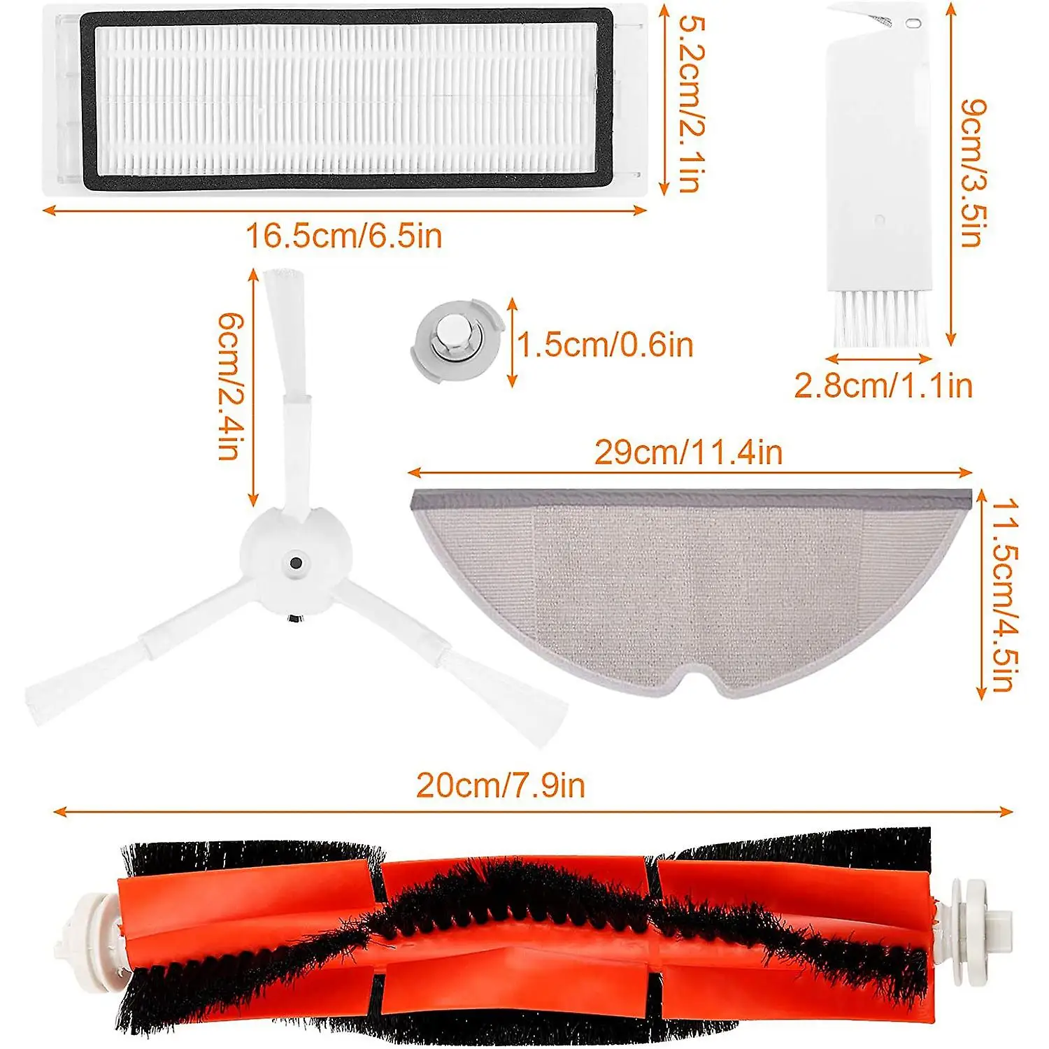 Kit de accesorios para Robot Xiaomi Roborock, S50, S51, S55, S5, S6, 19 unidades