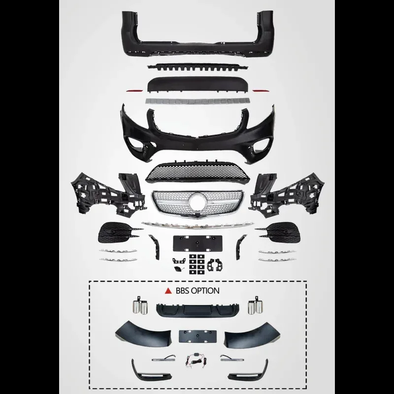 High-Peormance Car Modification Bodykit W447 Body Kit Merce-Des Bumper Grille For V-Class W447 Sport Style Bbs