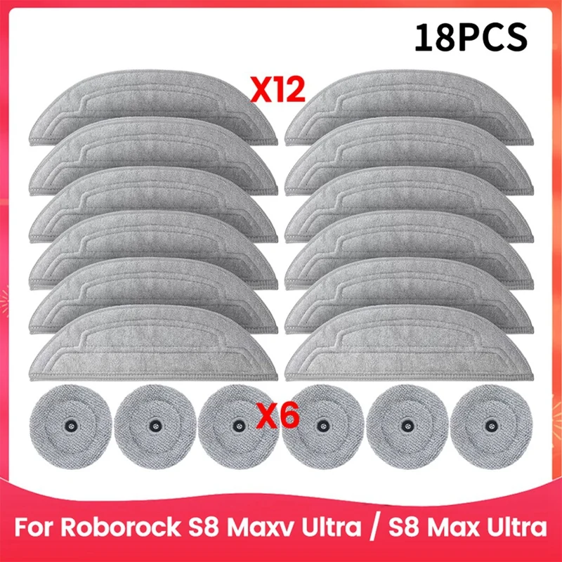 M11kmop Pads For Roborock S8 Maxv Ultra / S8 Max Ultra Robot Vacuum Cleaner Spare Parts Rag Small Mop Cloths Accessories