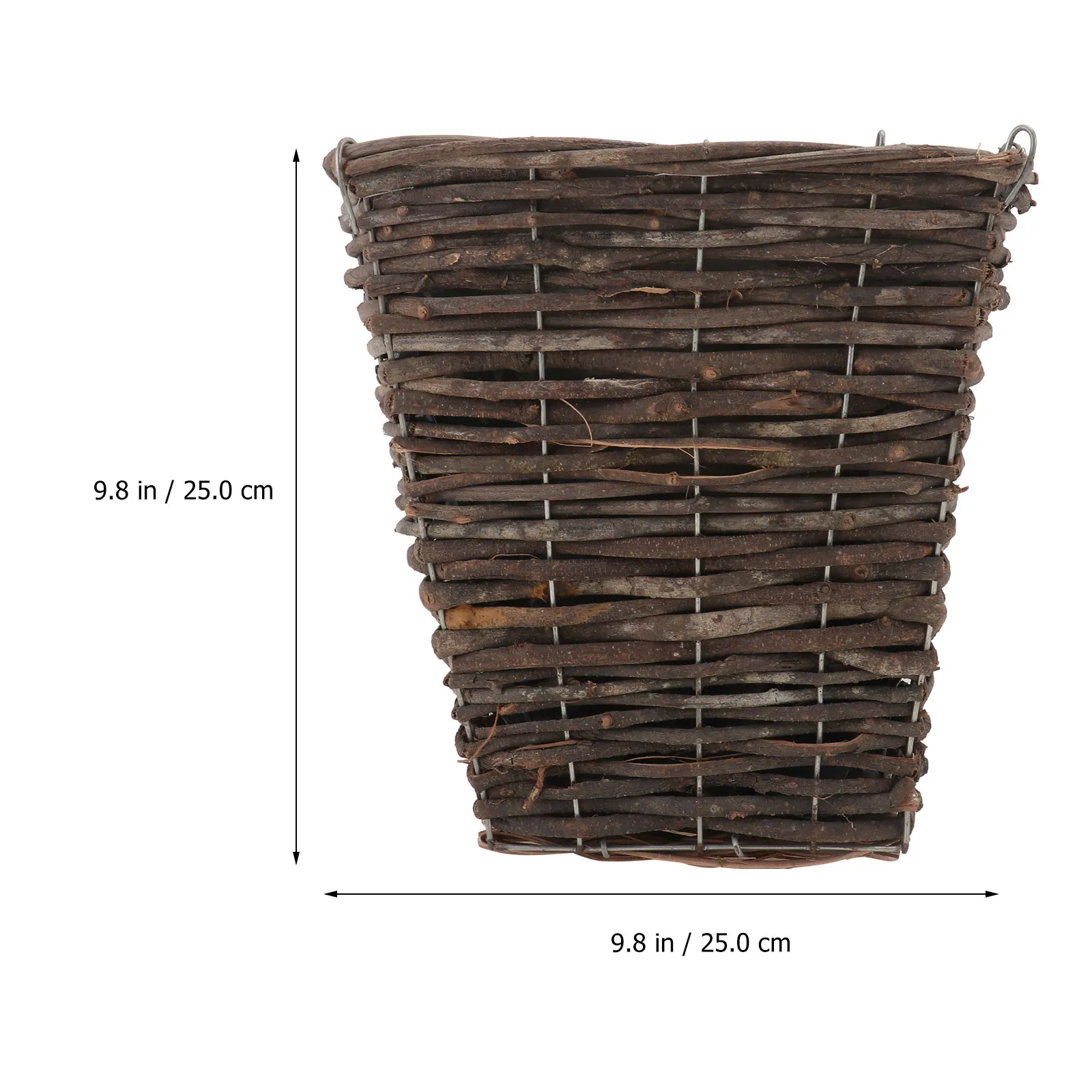 

1pc Rattan Woven Flower Basket Large Capacity Handmade Plant Container For Green Plants Garden Balcony Decorative Pot Garden