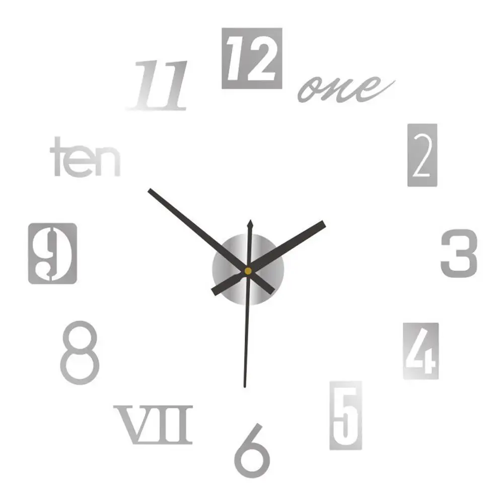 3d Luminous Wall Clock Frameless Acrylic Wall Clock Clock Wall Decoration Art Sticker Clocks Fashion Digital Clock Diy P2n8