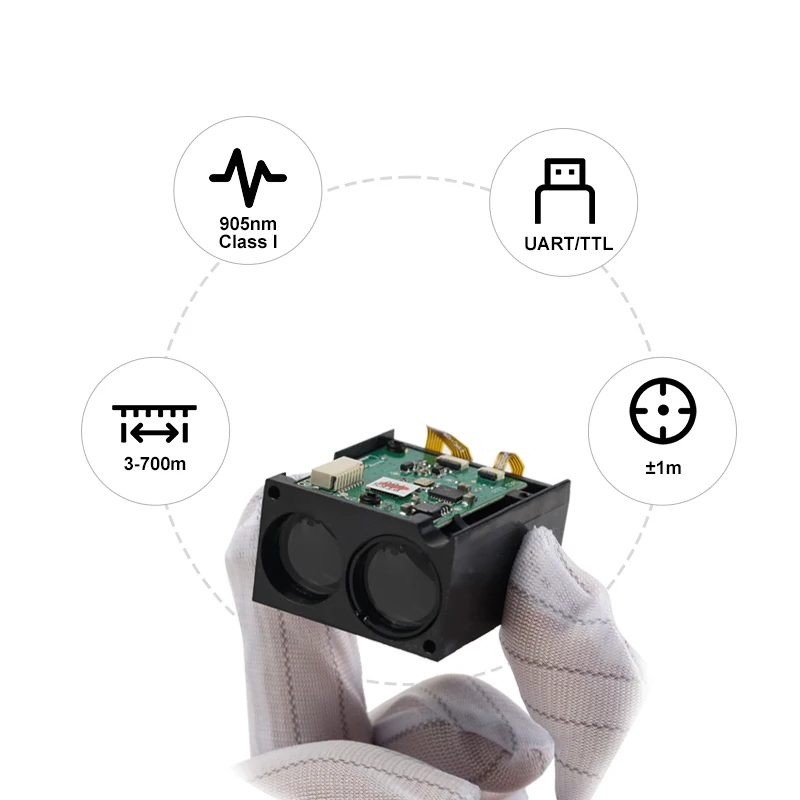 500Hz High Speed Photoelectric Sensor Rangefinder Module High Frequency Laser Ranging Sensor for Vehicle Detection