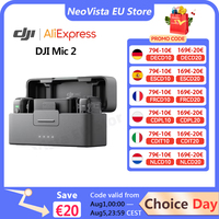 DJI Mic 2 Wireless Microphone with Intelligent Noise Cancelling 32-bit Float Internal Recording Optimized Sound 250m Range