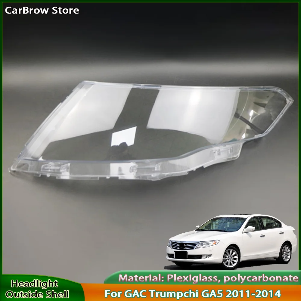 

Transparent Headlight Shell Replace Original Lampshade Plexiglass For GAC Trumpchi GA5 2011 2012 2013 2014 Headlamp Cover