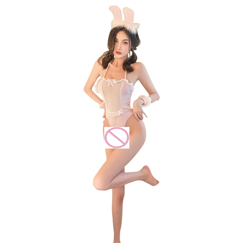 

New Arrival Women's Sexy Hollow Out Roleplay Bunny Girl Lingerie Bodysuit Adult Lady Exotic Cosplay See-through Costumes