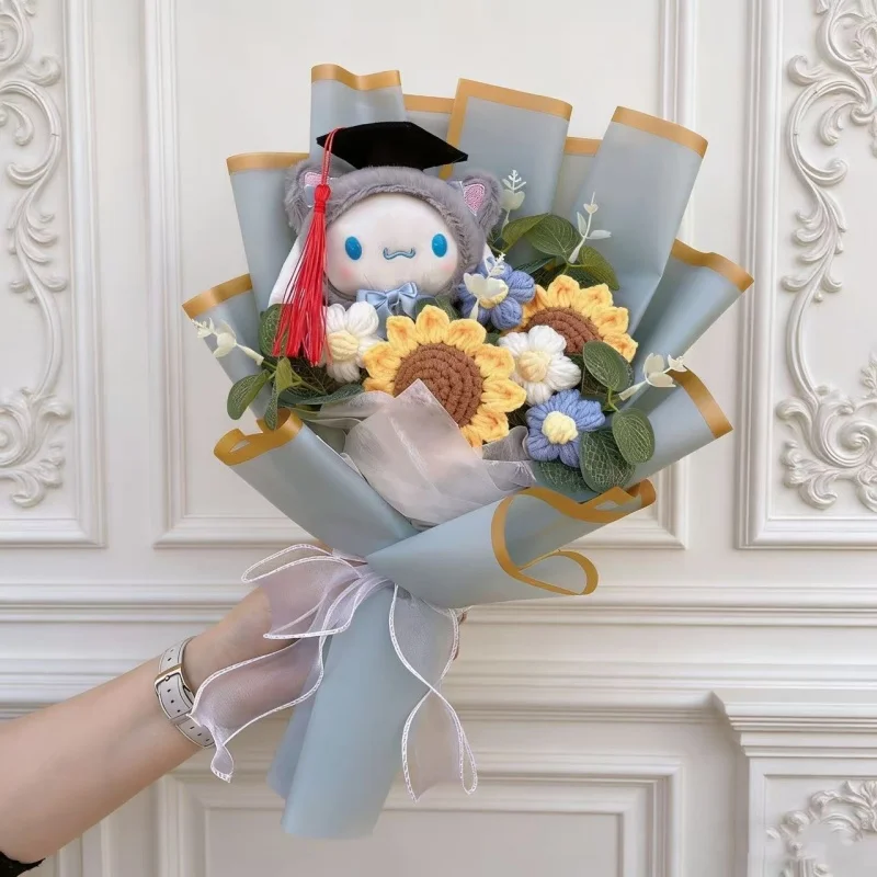Cartoon Anime Series Hellokitty Kulomi Plush Toys Creative Graduation Bouquet Children\'s Day Birthday Graduation Gifts For Kids