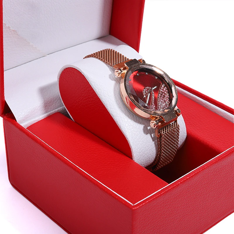 นาฬิกาคุณภาพสูงวอลนัทไม้นาฬิกาข้อมือกล่องแพคเกจกําไลข้อมือสร้อยข้อมือเครื่องประดับของขวัญกล่อง