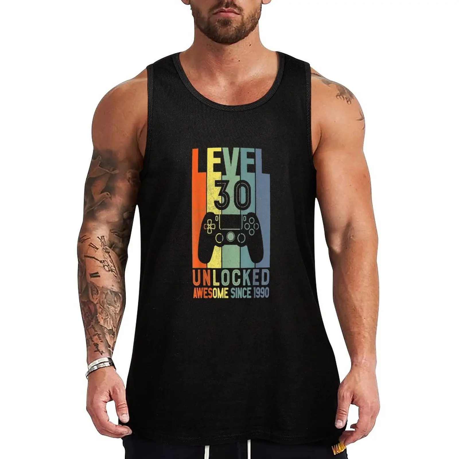 Level 30 Unlocked Awesome Since 1990 30 Birthday Gift Tank Top Sports Training Tank Top Quick Dry Gym Fitness Shirt
