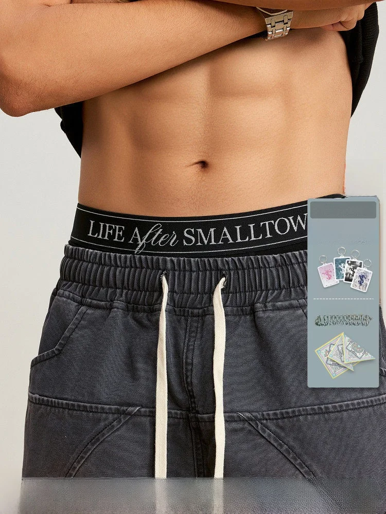 STK SmallTownKid Men's Modal Underwear Breathable Loose Comfortable Mid-Waist Boxer Shorts Youth Pure Color Home Clothes