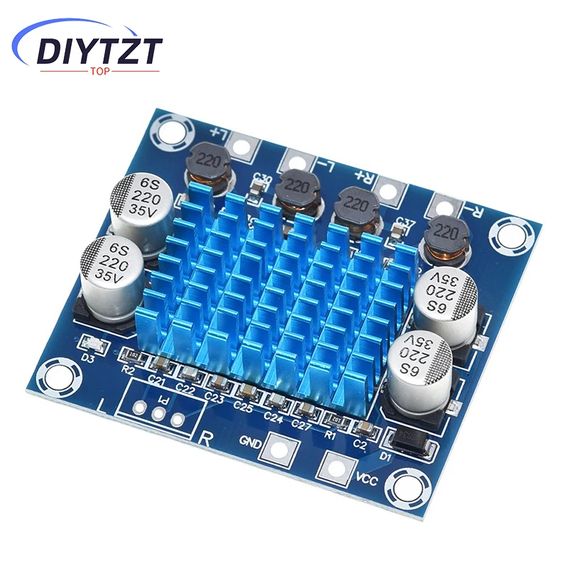 XH-A232 30W+30W Dual Channel Digital Stereo Audio Power Amplifier Board 12V 24V Amplifier Board 8-26V DC Audio Amplifier Board