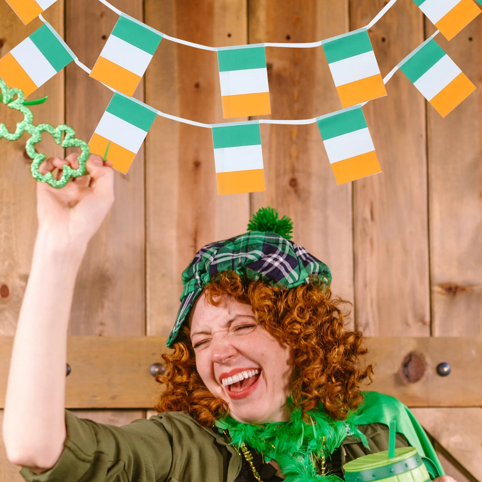 

Flag Bunting Banner Irish St Patrick Day Decorations Hanging String Flags Party Outdoor Indoor Bunting Irish Flag
