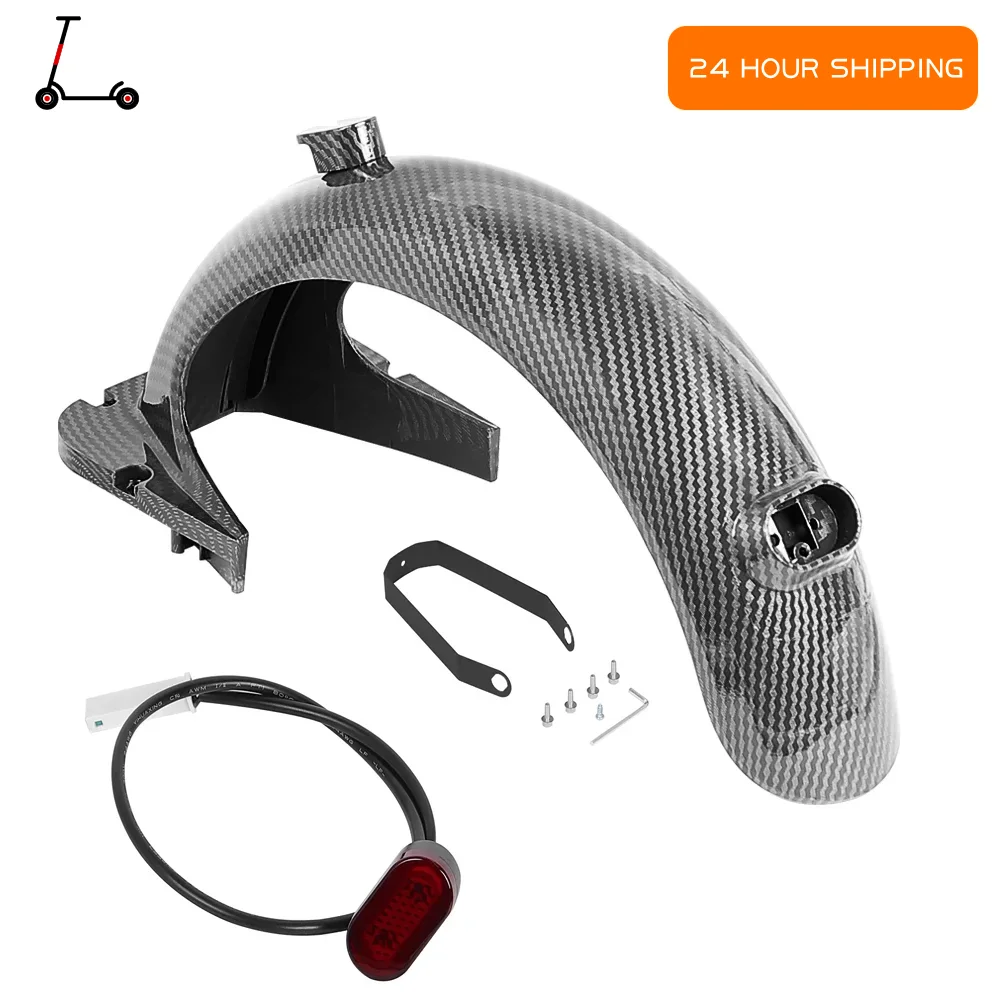 

Carbon Fiber Rear Fender for Ninebot Max G30 Electric Scooter Mudguard with Brake Light Kit Parts
