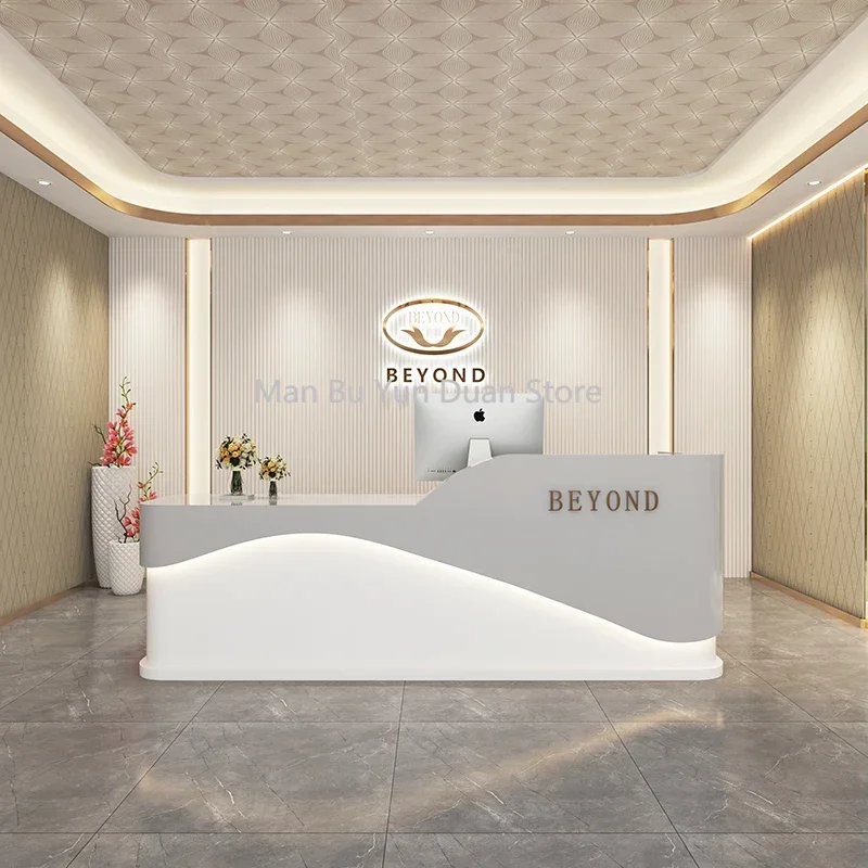 Minimalist Modern Reception Desks Luxury Cash Register Beauty Reception Store Counter Mostrador Recepcion Furniture Bar Counter