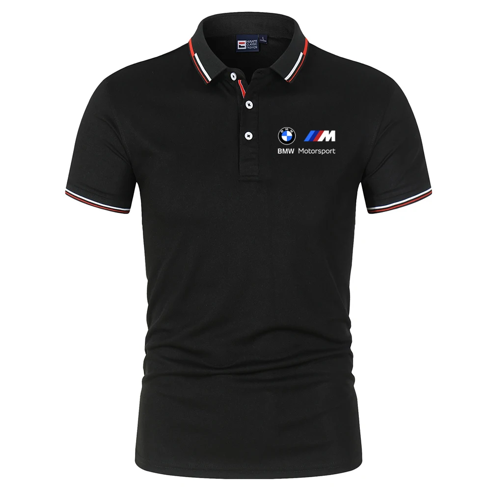 BMW Logo Motorcycle Racing Team Men Polo Shirt Summer Short Sleeve Male Polos T-shirt 2025 New Fashion Sport Clothes Tops