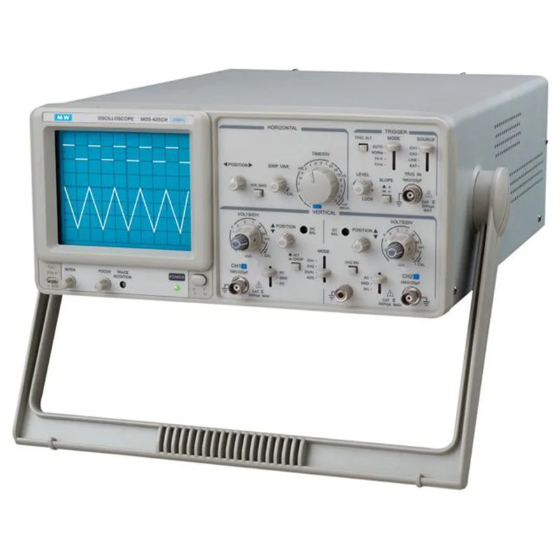 

MOS-620CF 6 Digit Frequency Counter 20MHz Analog Dual Trace oscilloscope Benchtop Adjustable Industrial Multimeter Oscilloscope