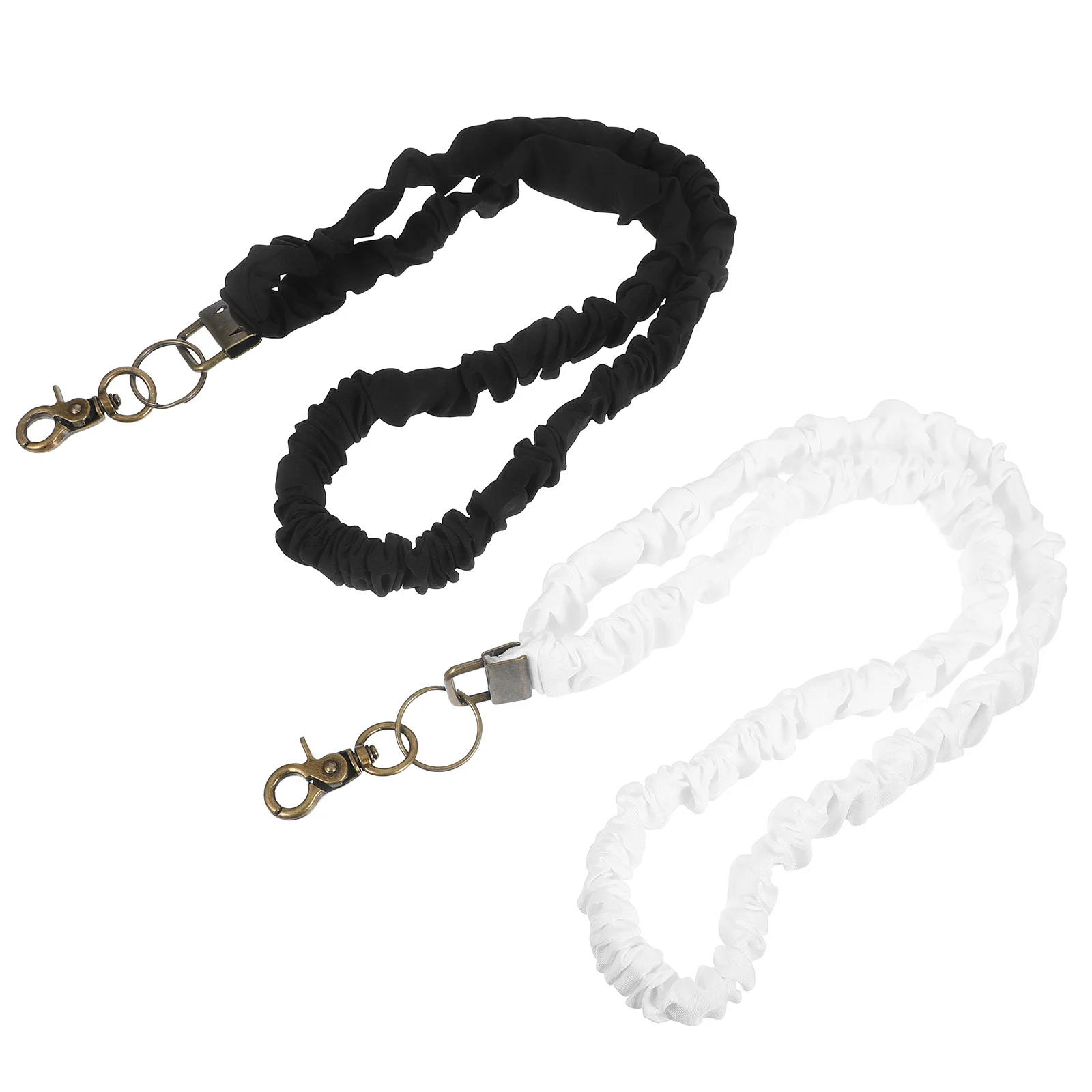 

2pcs Elastic Lanyard For Id Badges Stylus Pen Adjustable Anti-Loss Polyester Neck Strap Teacher Office Conference Name Tag