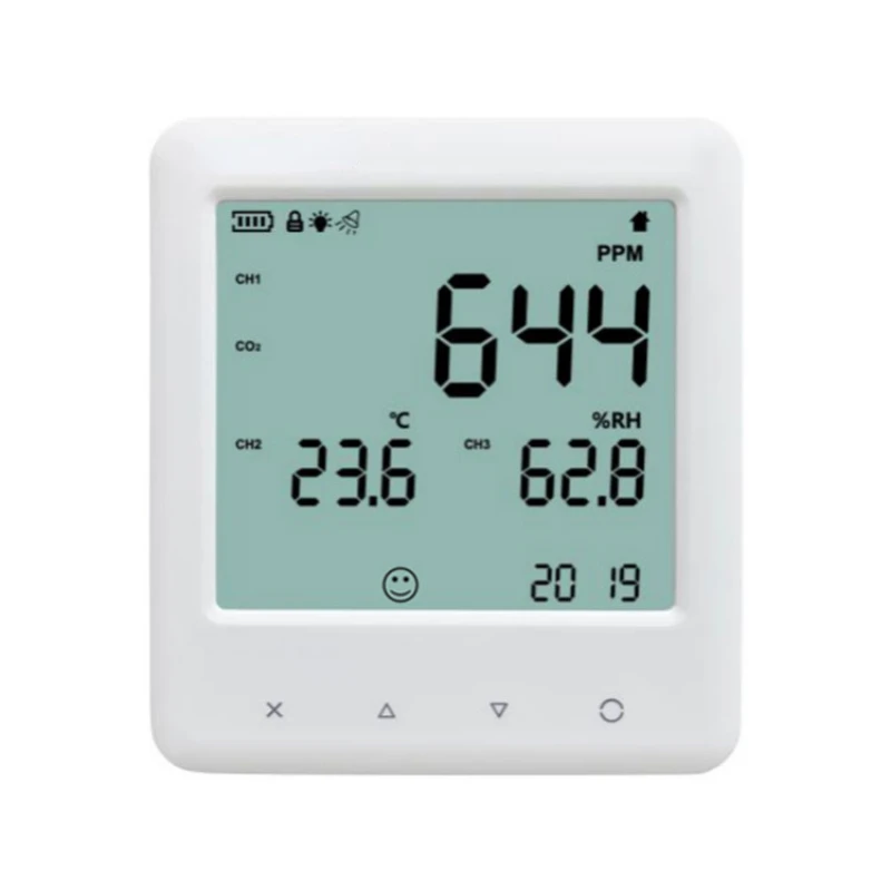 

YEM-40B Digital Hygrometer Gauge CO2 Meter Indoor Thermometer Room Temperature Humidity Monitor