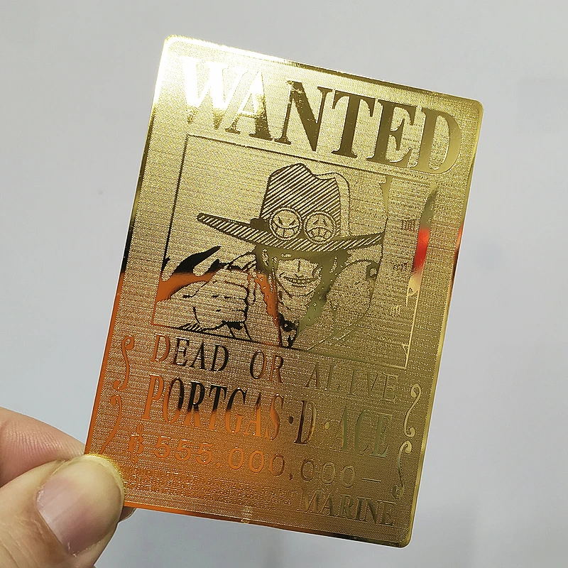 ONE PIECE DIY Metal Card Anime peripheral card collection bounty order Monkey D Luffy Nami Character Collection Festival gifts