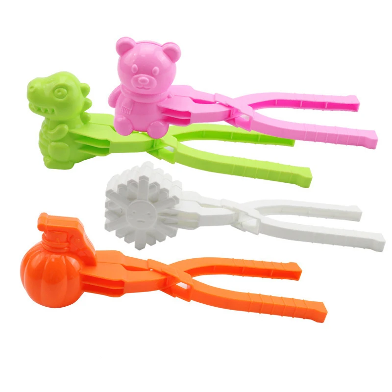 4PCS Snowball Maker Clips Snow Toy bambini Snow Ball Clip Snow Ball Shapes Maker For Kids Winter Outdoor Snowball Fight Game