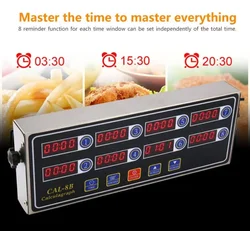 CAL-8B Portable Calculagraph 8 Channel Digital Timer Kitchen Cooking Timing LCD Display Clock Shaking Reminder Dropshipping