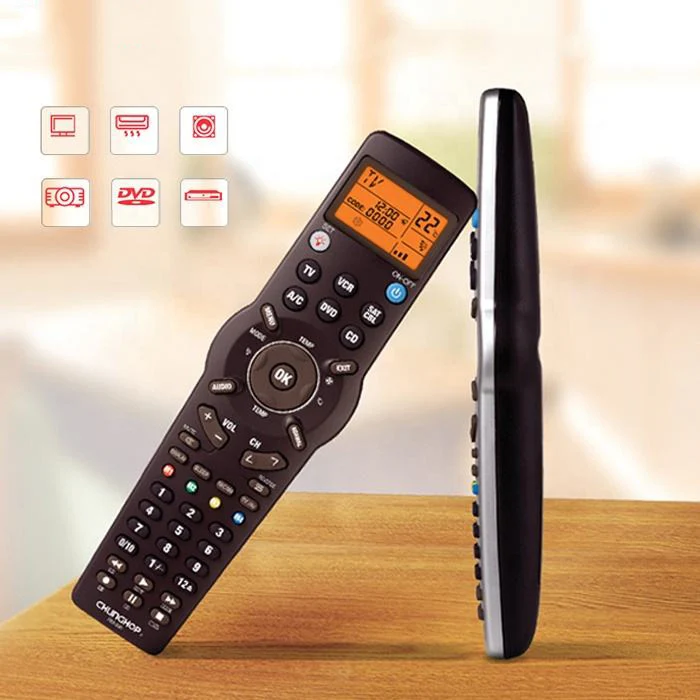 6 in 1 Universal Remote Control Smart TV AV SAT VCR CBL DVD CD A/C Remote Control with Learning Function and Display