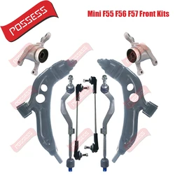 8 Pieces Front Axle Suspension Control Arm Ball Joint Stabilizer Link Tie Rod End Kits For Mini F55 F56 F57 Mini One Mini Cooper