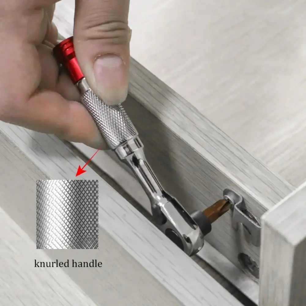 Portable Double End Wrench Anti-skid Handle Mini Mini Ratchet Socket Wrench Compact 1/4 inch 2-In-1 Wrench Hand Tools