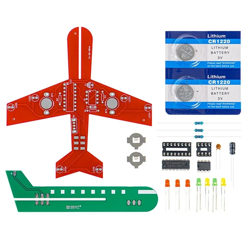 

Small Aircraft Flash Circuit Cd4017 Flow Lamp DIY Welding Practice Circuit Board Parts