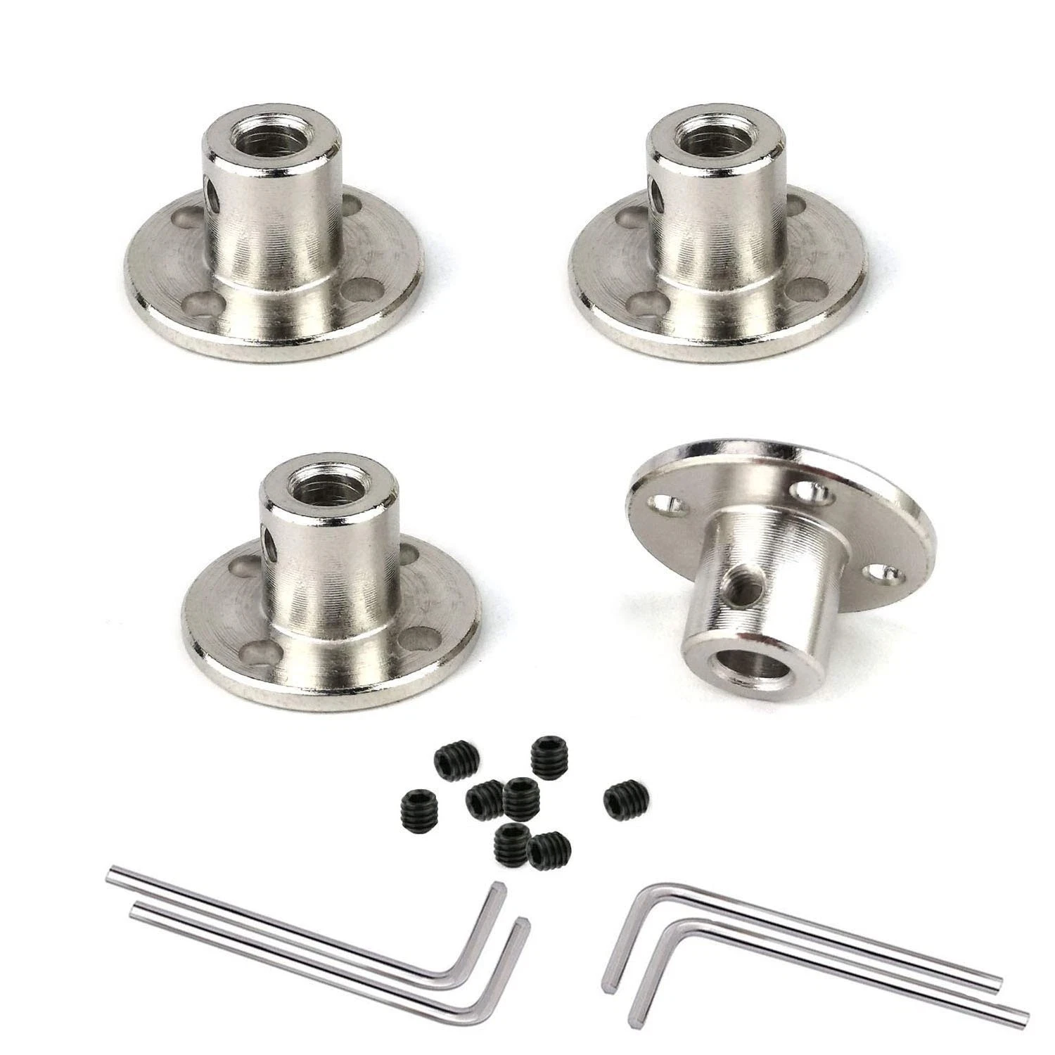 1PCS 3mm 3.17mm 4mm 5mm 6mm 6.35mm 7mm 8mm 10mm 11mm 12mm Rigid Flange Coupling Motor Guide Shaft Coupler Support Connector