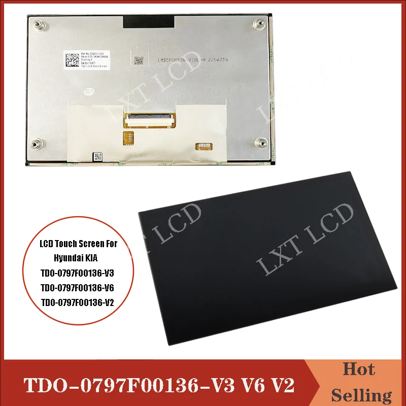 TDO-0797F00136-V3 TDO-0797F00136-V2 V6 TDO-0797F00136 Original LCD Touch Screen LMB5F00136 LMB5F00136-V3BL-A For Hyundai KIA