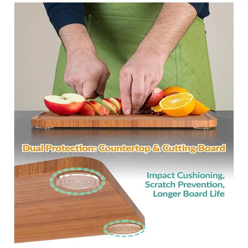 ABUG-40Pcs Self-Adhesive Transparent Anti Slip Pads Multi Size Non Slip Mat For Cutting Board Furniture Shock Absorption