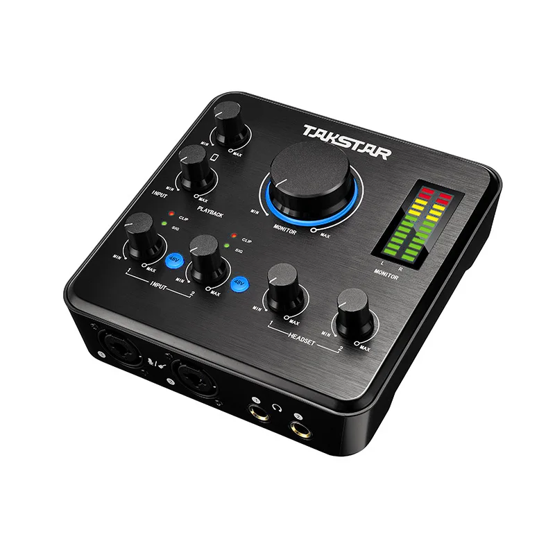 Takstar MX630 professional live audio sound card mixers dj controller studio xlr sound card recording interface