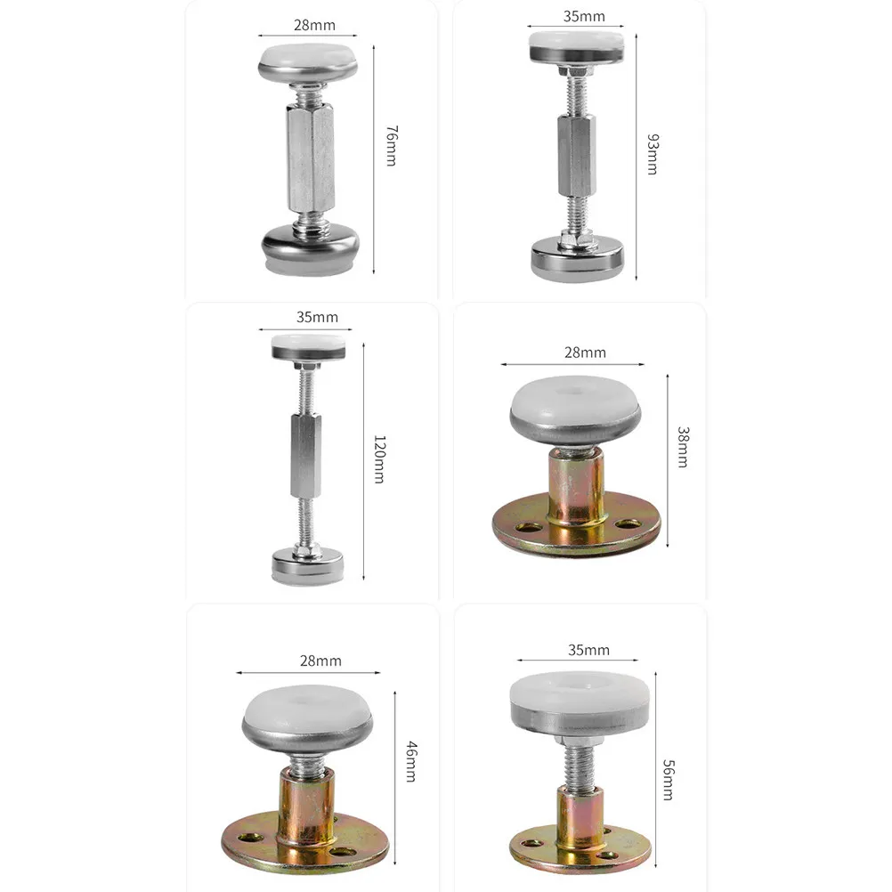 2Pcs Anti-Collision Stabilizers Stainless Steel Bedside Fixers Adjustable Wall Stabilizers Sturdy Anti-Slip Tools for Bedroom