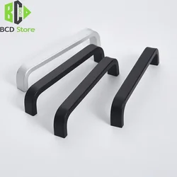 BCD Black/Gold Solid Aluminum Alloy Kitchen Cabinet Handles Drawer Cupboard Wardrobe Door Straight Handle Furniture Hardware