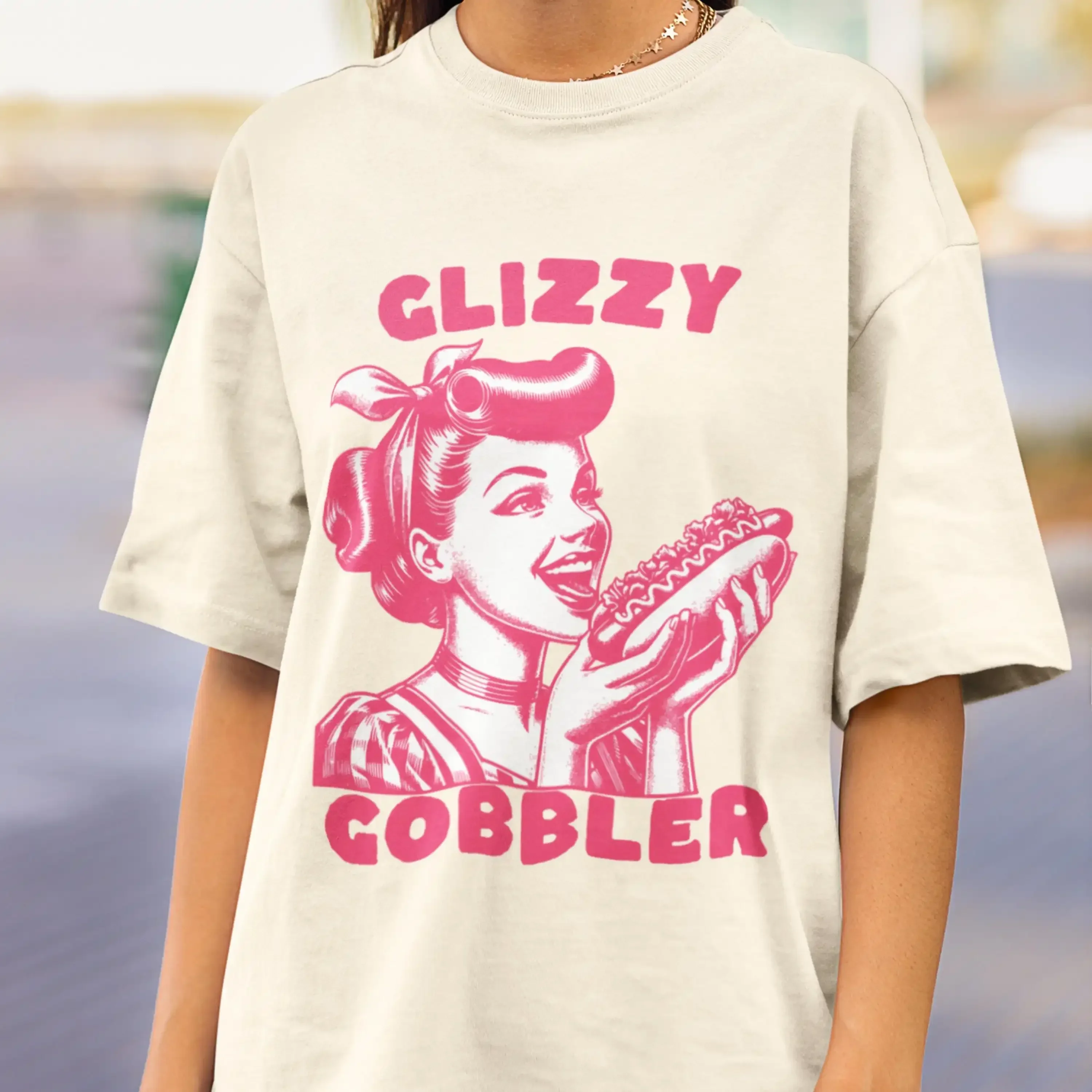 Glizzy Gobbler Coquette Funny AdulT T Shirt Dirty Unhinged Double Meaning Pun Humor Raunchy Gag Joke