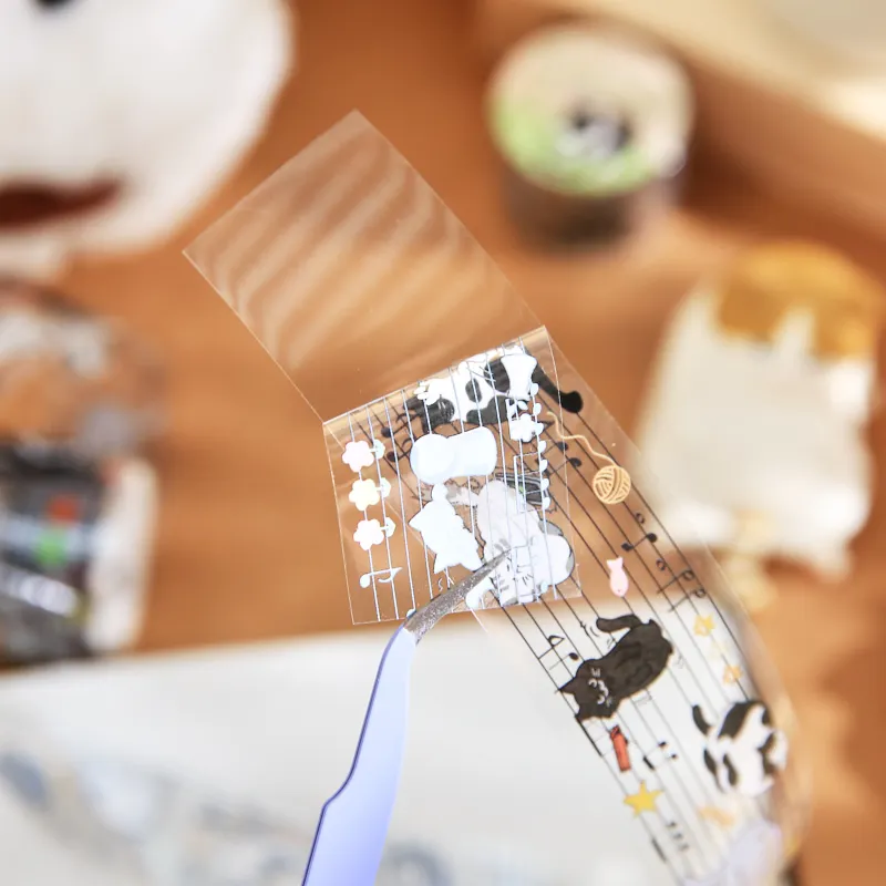 1 لفة لطيف الحيوانات الأليفة الموسيقى النتيجة موضوع PET الشريط لسكرابوكينغ DIY بها بنفسك كلية جراب هاتف دفتر الديكور