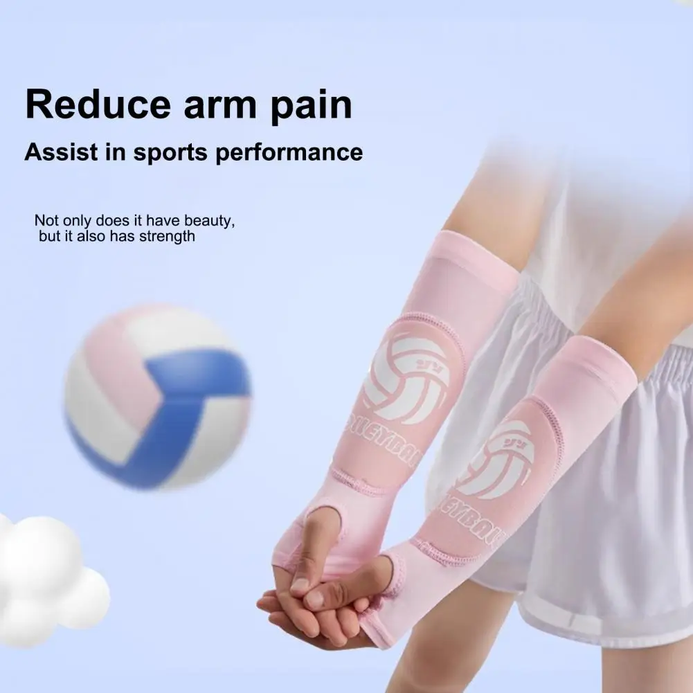 Forearm for Volleyball Teens Volleyball Arm Padded Sleeves Set Breathable Ice Silk Fabric Protective for Passing