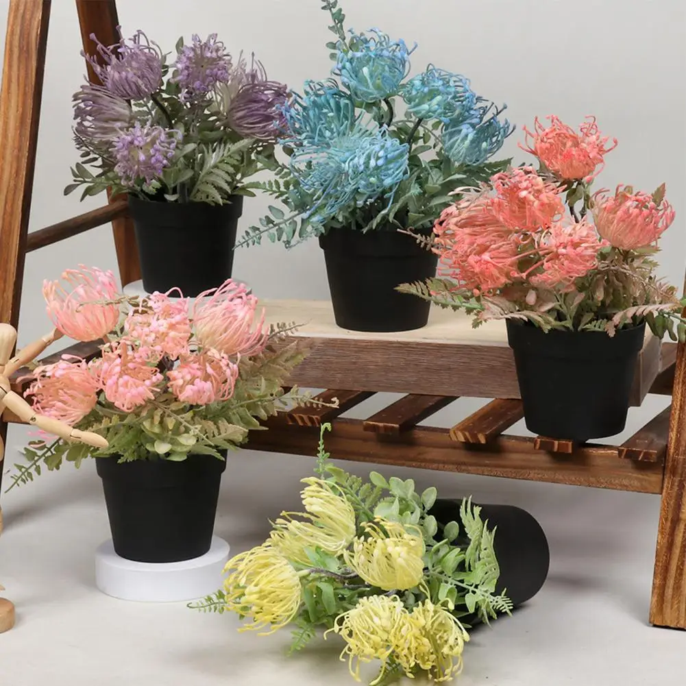 1Pc Decorative Artificial Plant  No Watering DIY Simulation Flower  Beautiful Garland Artificial Potted Plant