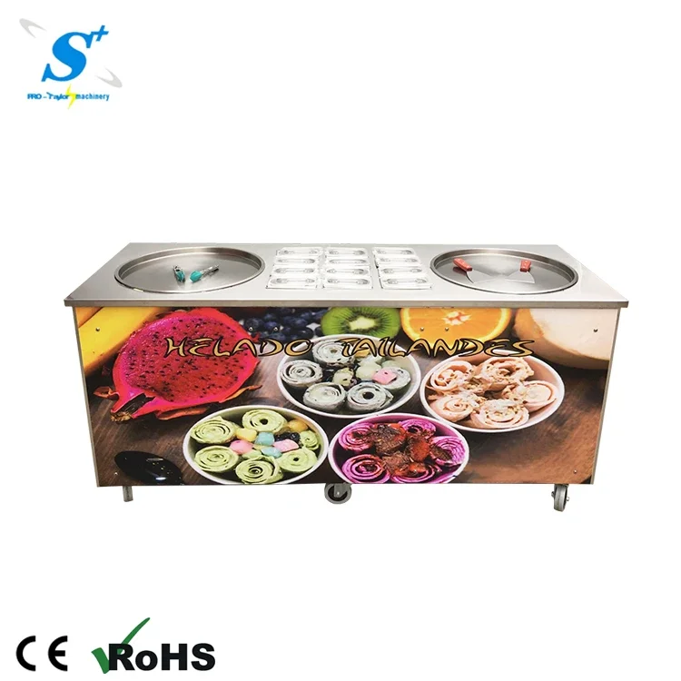 Maker Rolled Ice Cream Machine Thailand Hot Sale Fried Ice Cream Machine Rolled Ice Cream Maker