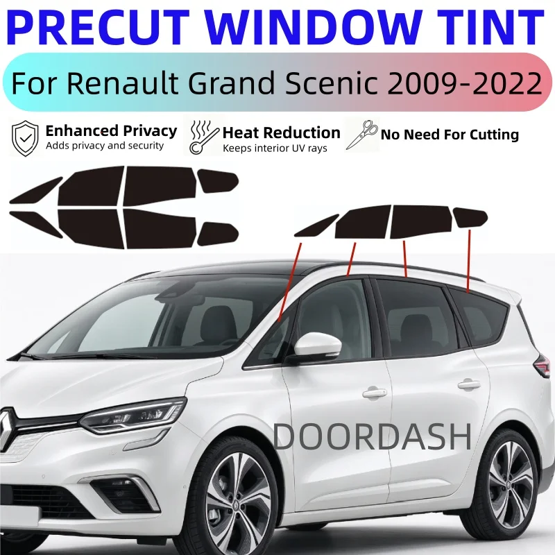Precut Nano-Ceramic Window Tint For Renault Grand Scenic JZ0/J95 ,UV IR Heat Rejecting,No Signal Interference,Car Privacy Tint
