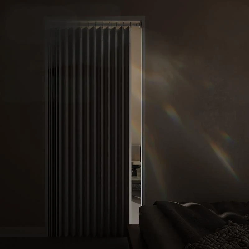 No Drill Semi Transparent Door Curtain Light Permeable Privacy Proof with Hooks for Rental Apartment Corridor Easy Install Dustp