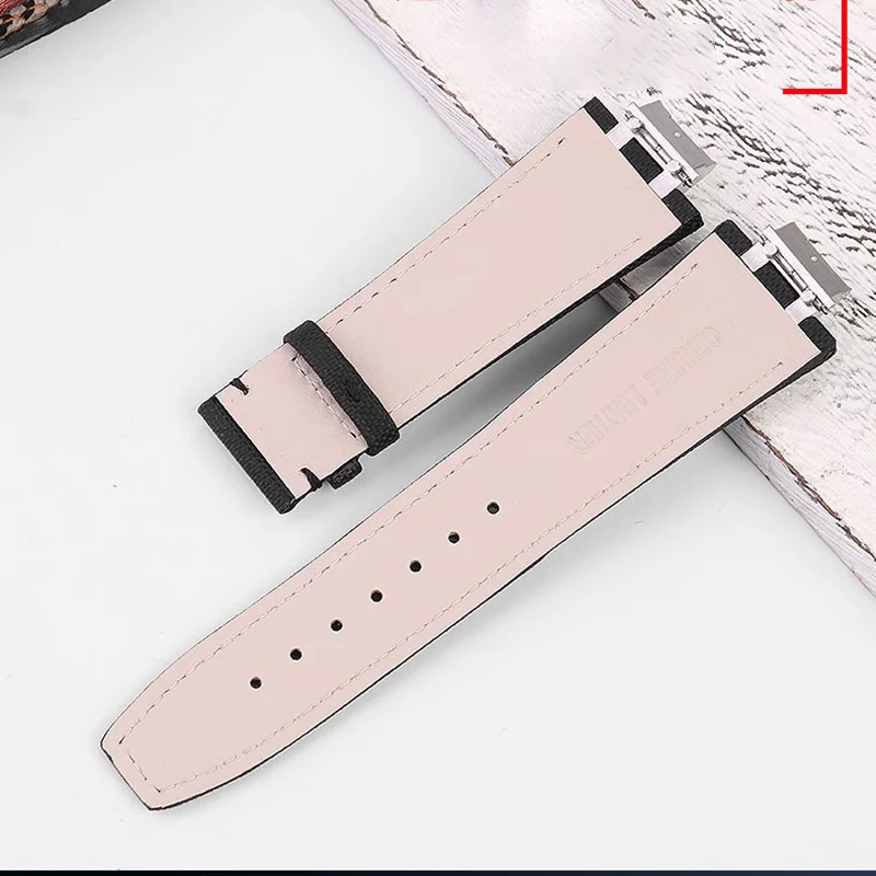 Genuine leather watch strap For AIKON series AI6038 watch strap with AI6038 quick release nylon cowhide strap accessories chain