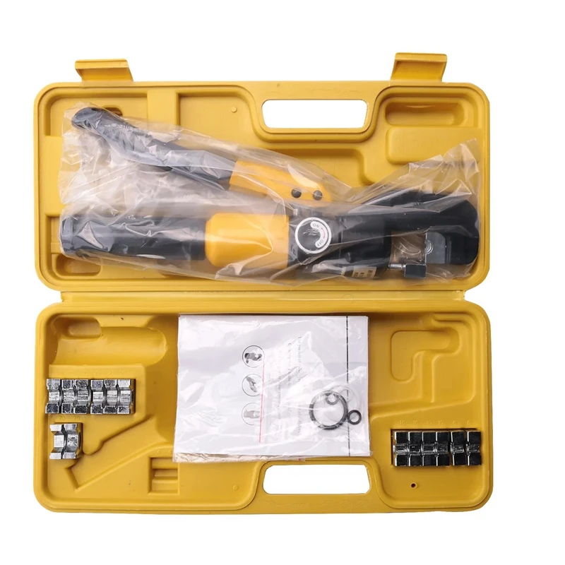 

1 Set Hydraulic Crimp Tool Set 6T Hydraulic Crimp Tool 12-2/0 AWG Battery Cable Crimp Tool Hydraulic Crimp Tool With 9 Pair Die