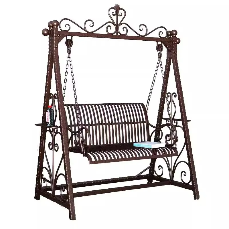 Outdoor hanging chair, balcony rocking chair, indoor swing chair, double home garden wrought iron swing, leisure rocking