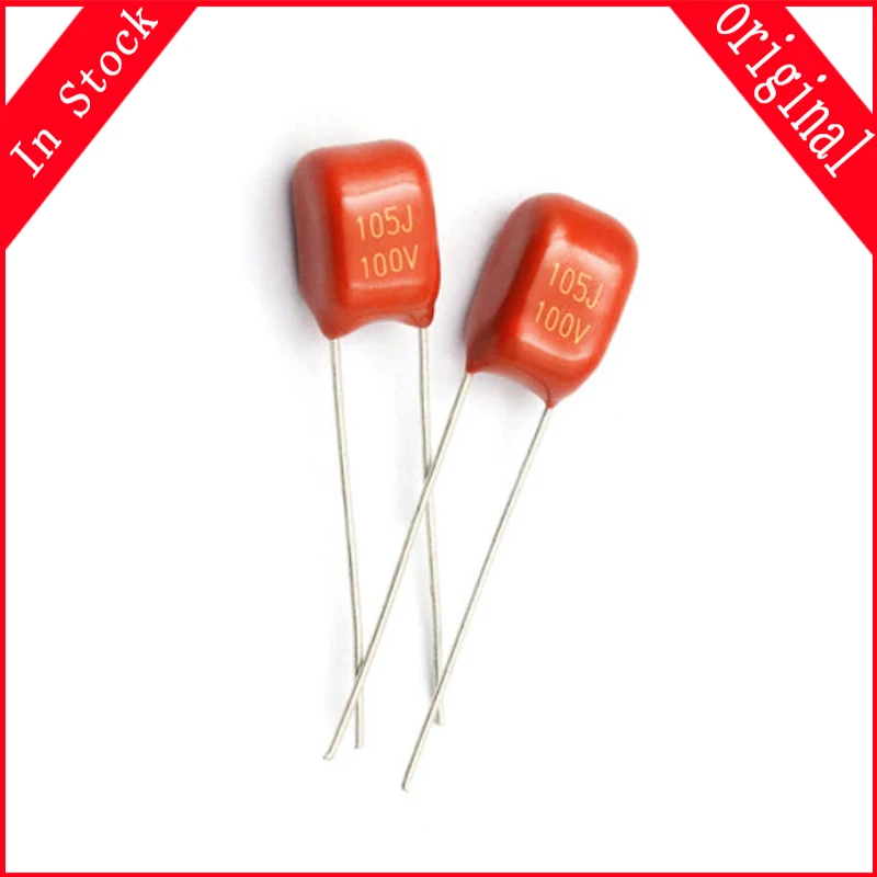 10PCS/lot 100V105J 1UF Pitch 5mm 100V 105J 105 CBB Polypropylene Film Capacitor In Stock